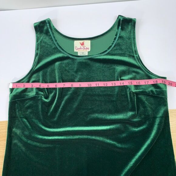 Quacker Factory Size M Green Velour Sequin Two Piece Set Top & Cardigan Artsy - Picture 9 of 12